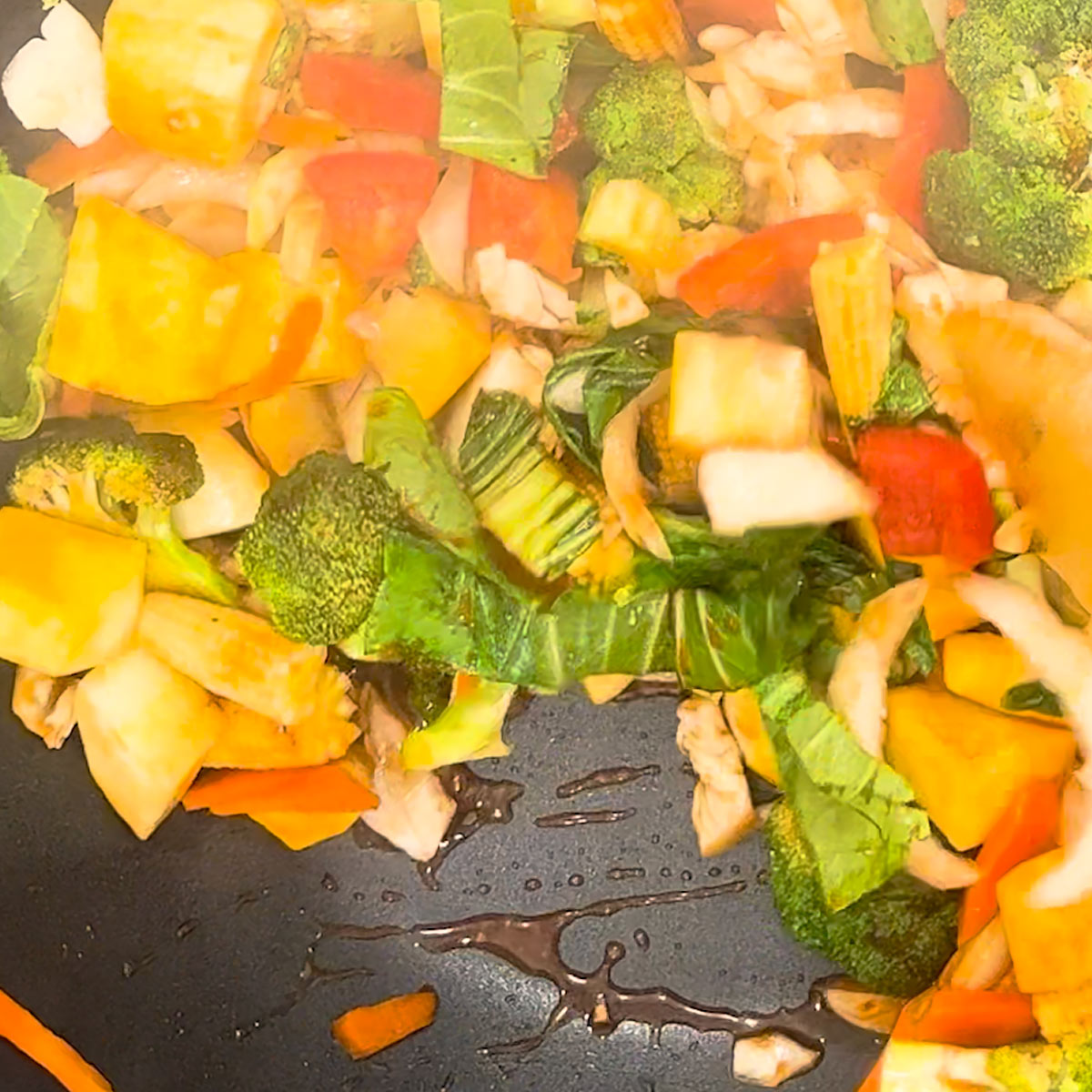 stir fry your food with the stir fry sauce