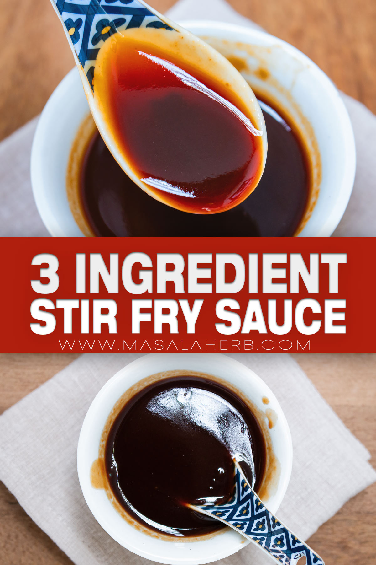 3 Ingredient Stir Fry Sauce Recipe pin image