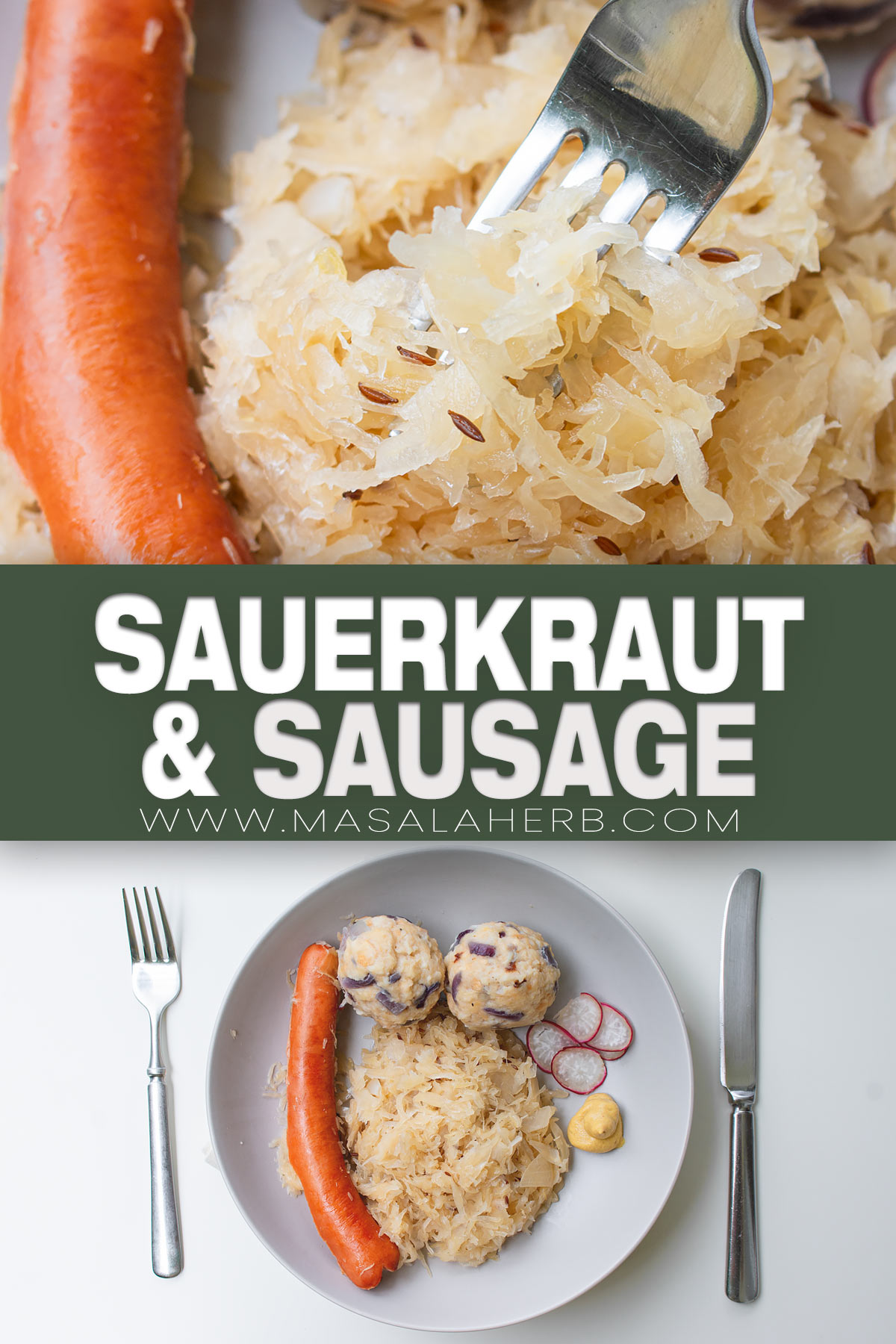 Bavarian Sauerkraut and Sausage Recipe pim image