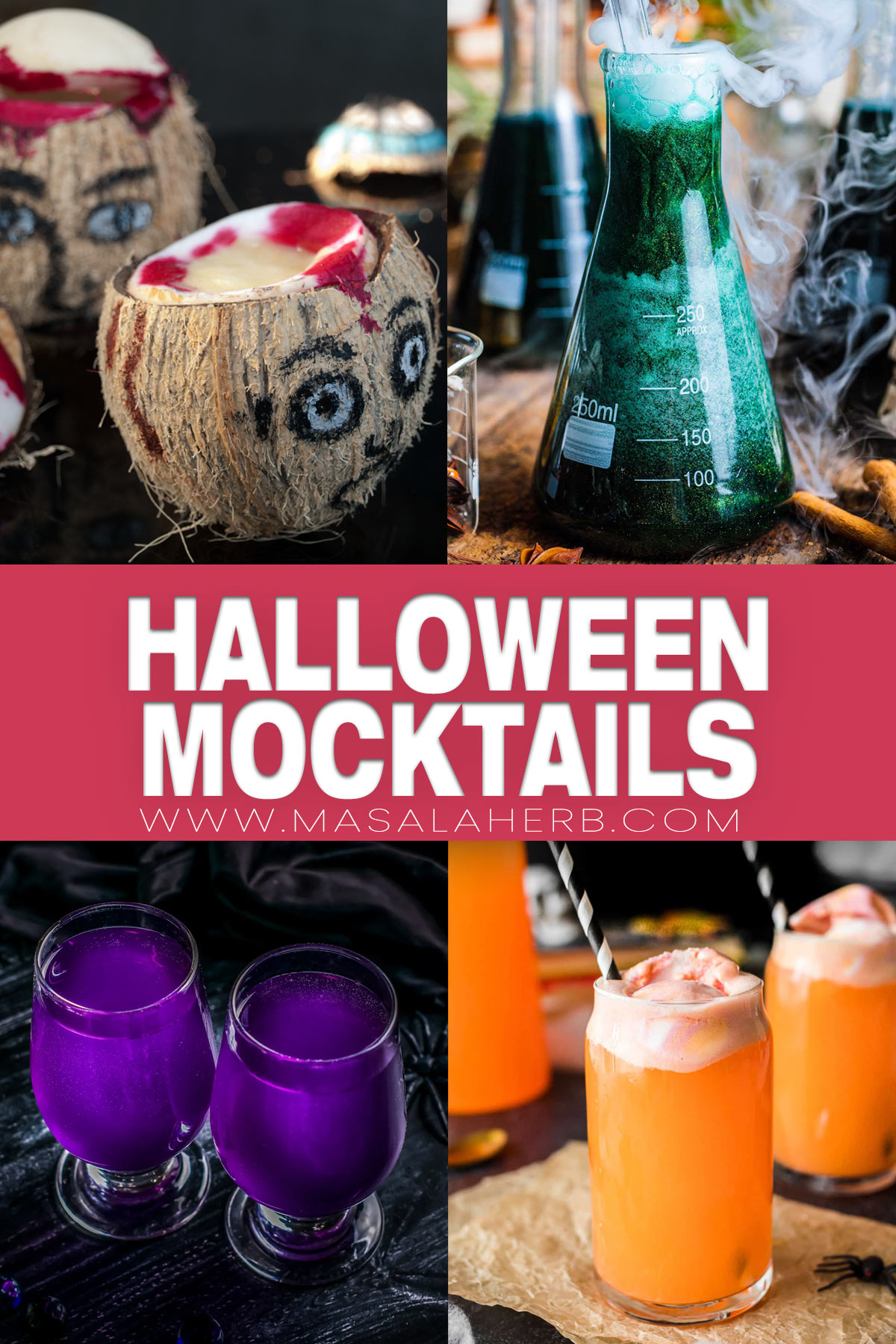 7 Halloween Mocktails for Adults pin image