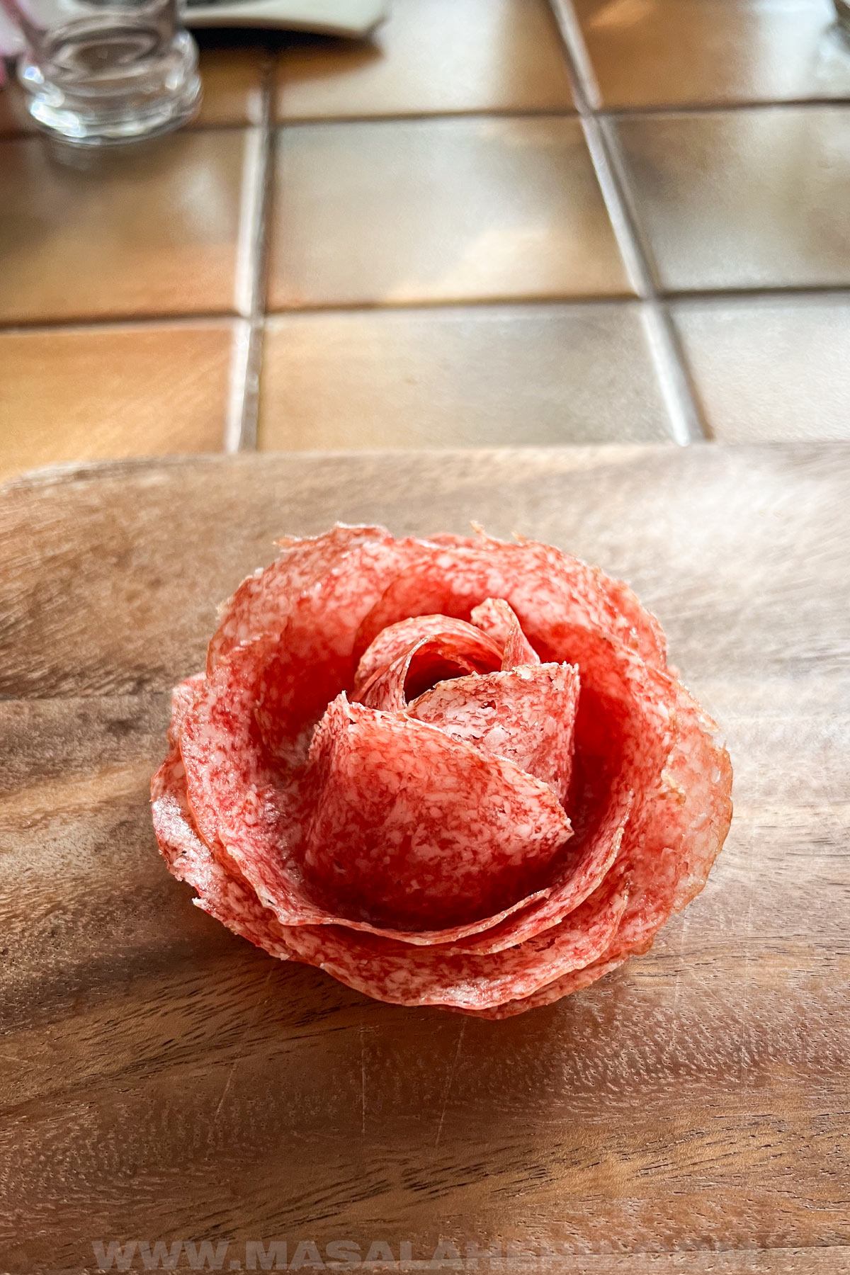 homemade salami rose