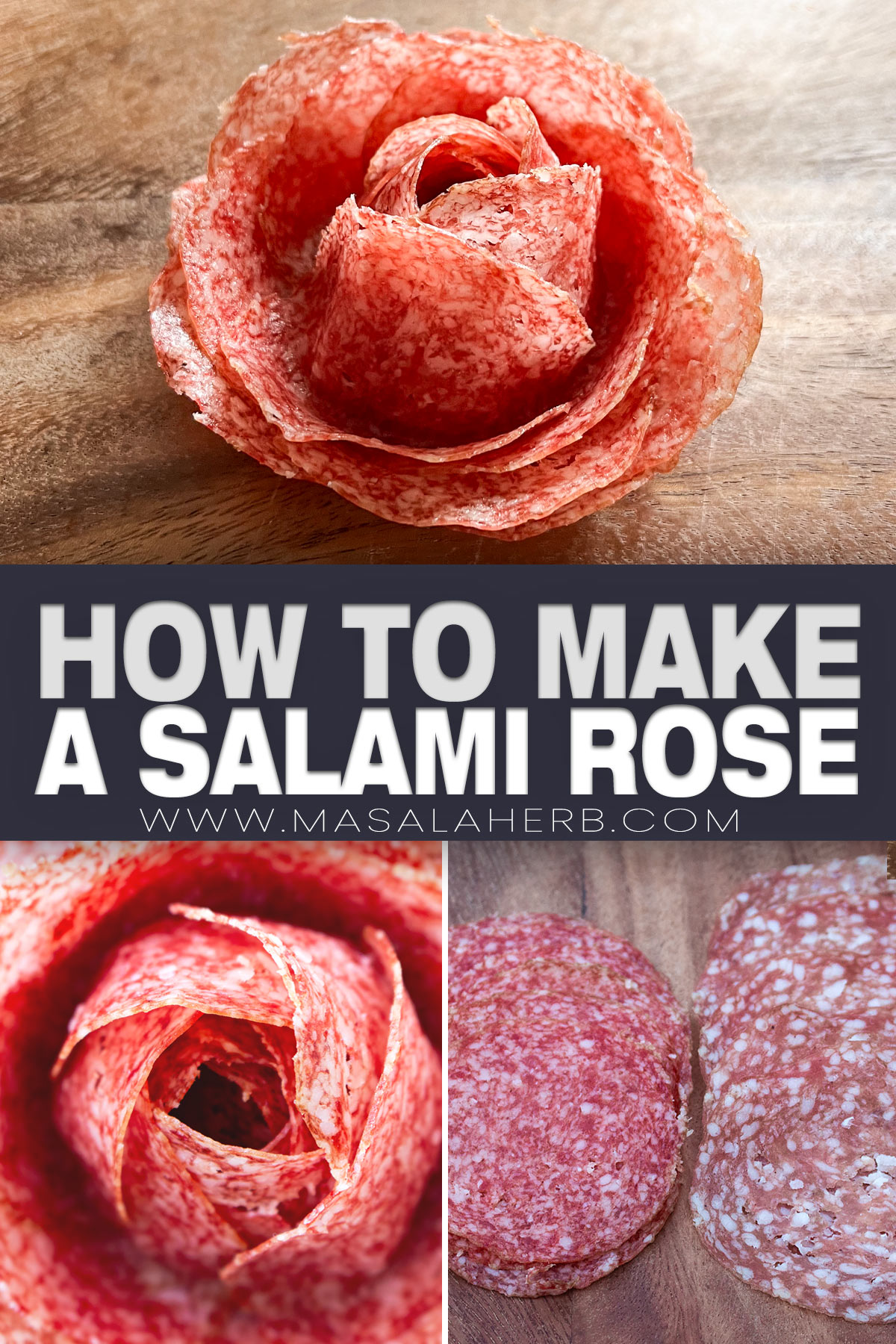 How to make a Salami Rose pin image