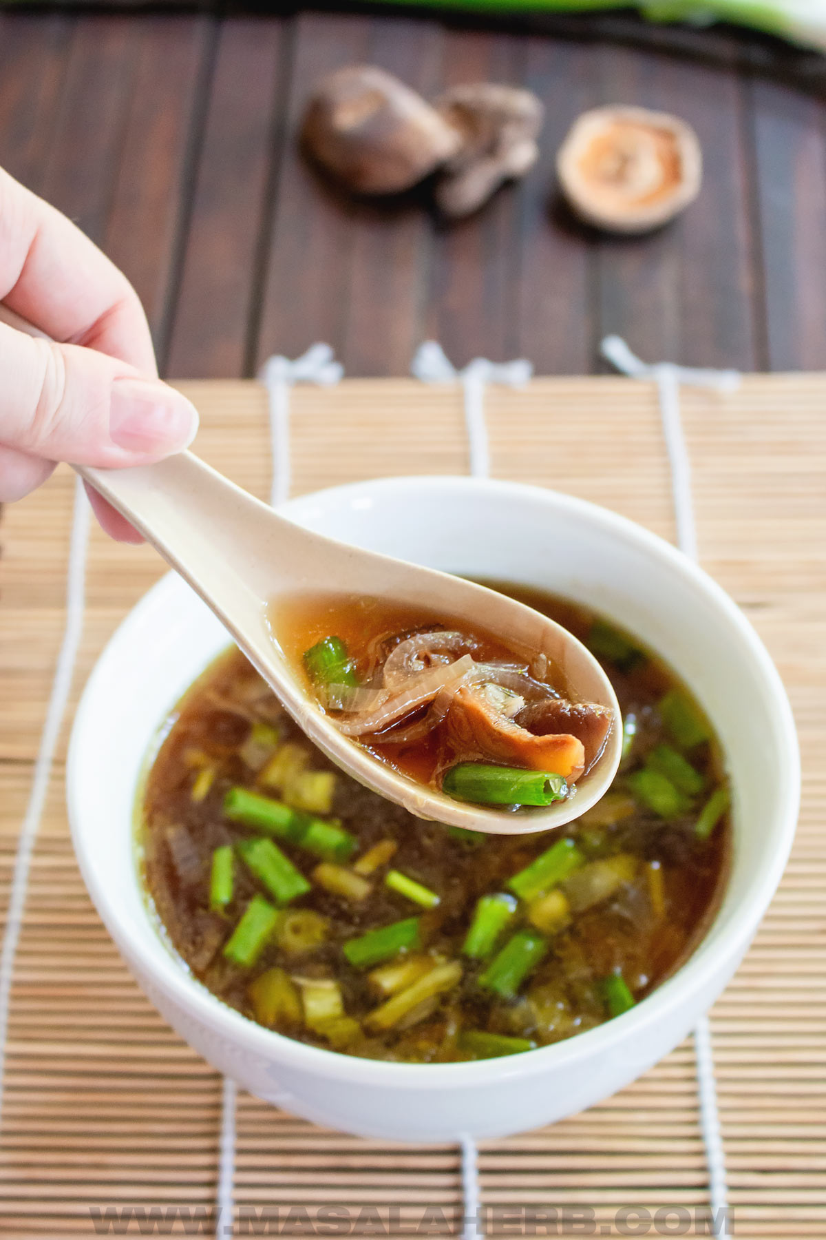 Asian onion mushroom soup