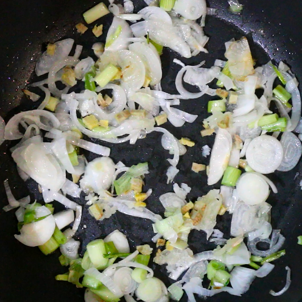 sauté onion ginger and garlic