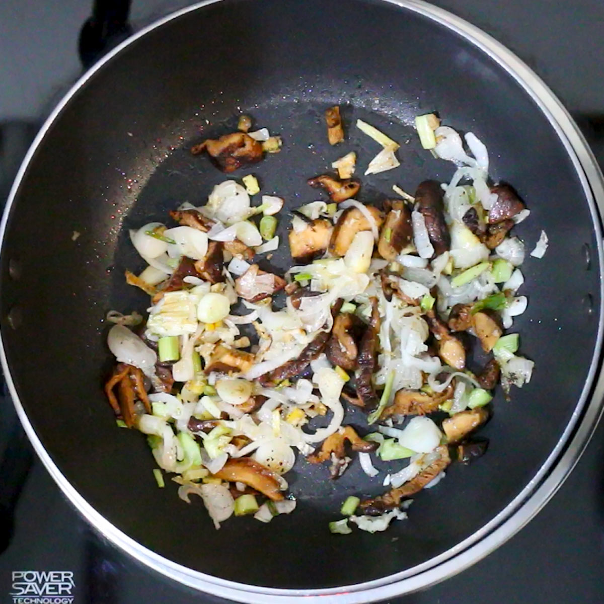 sauté mushroom with onion garlic and ginger