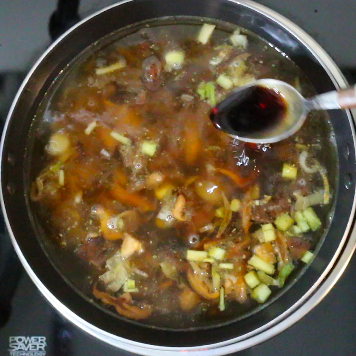 add soy sauce to broth