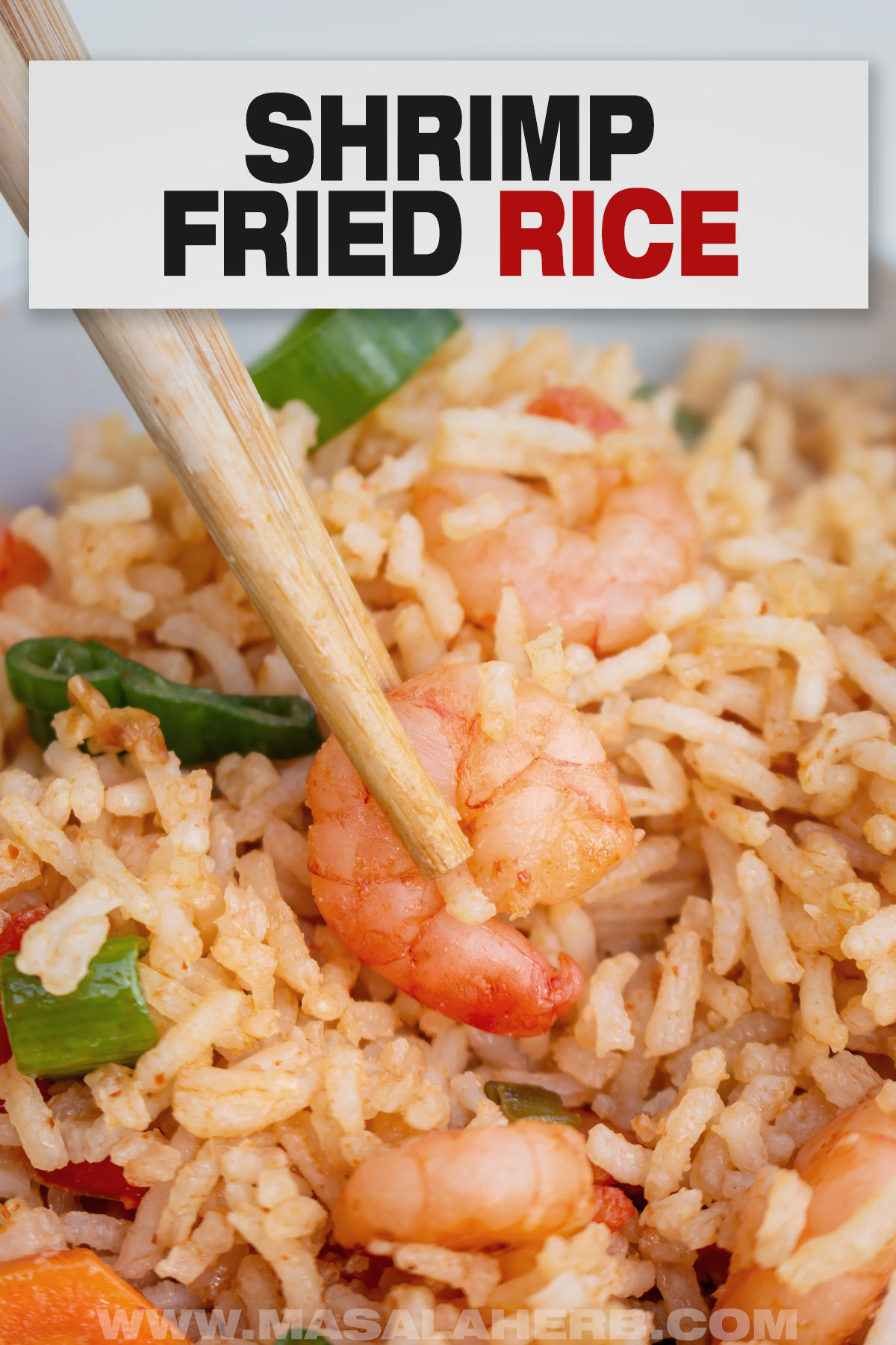 Shrimp Fried Rice Recipe pin cover