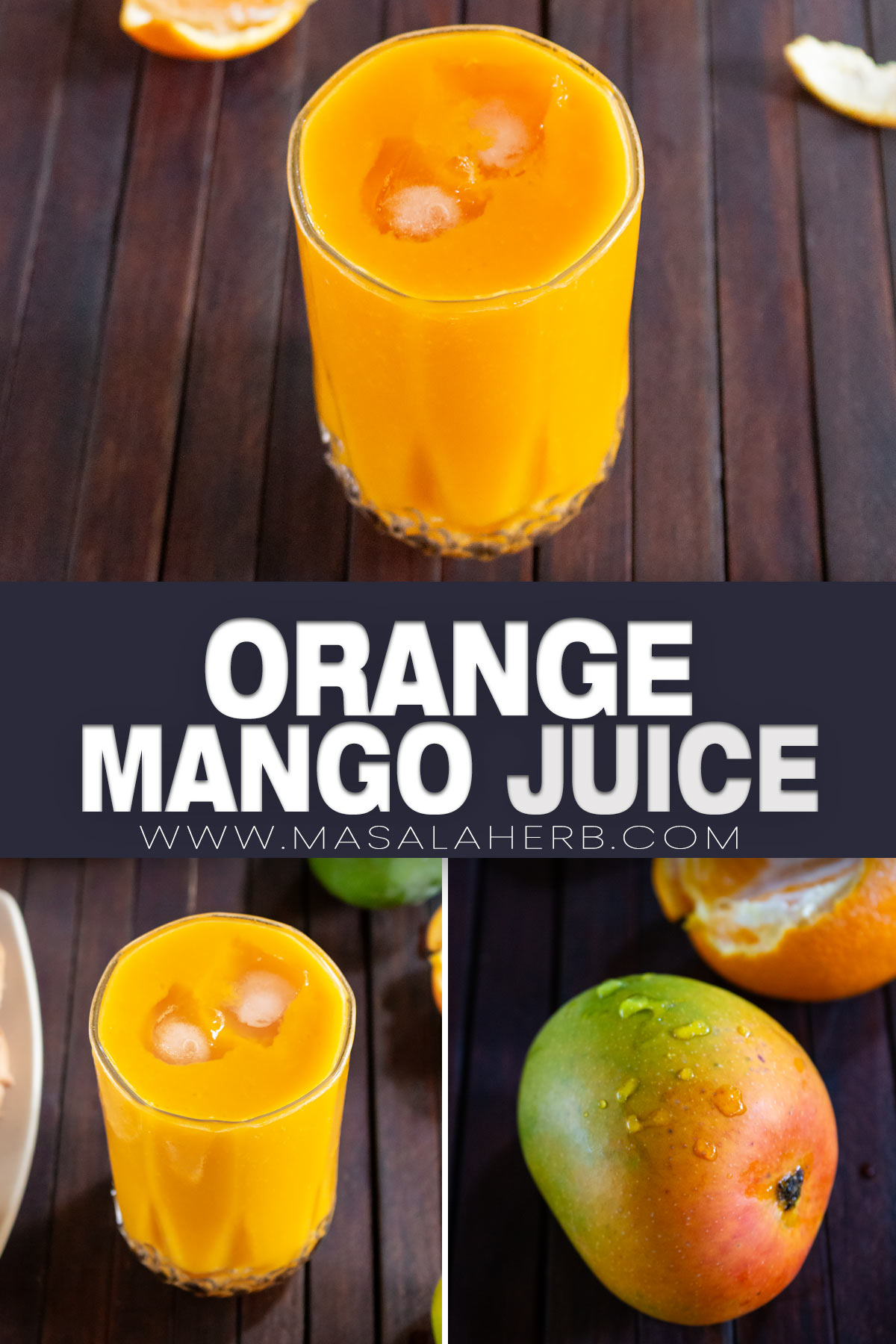 Orange Mango Juice with Fresh Fruits pin picture