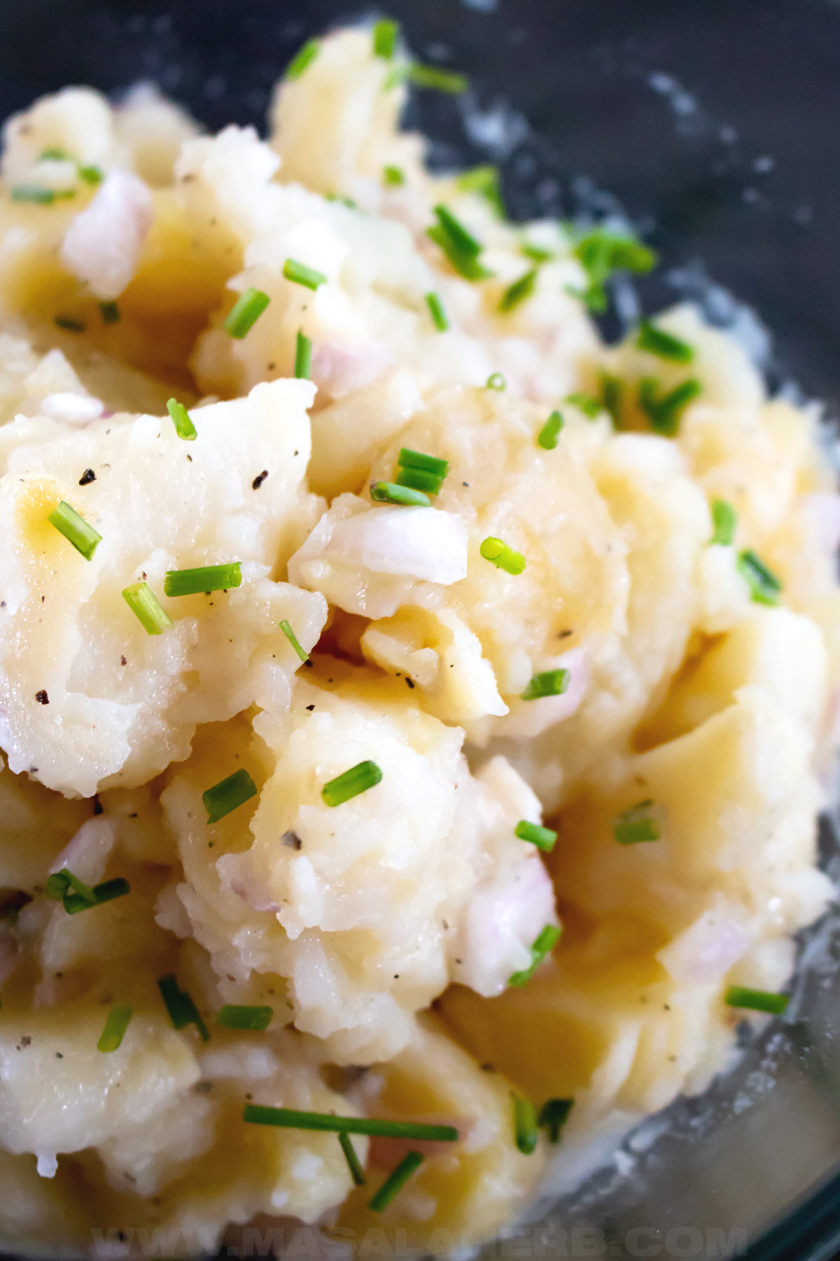 close up Bavarian potato salad