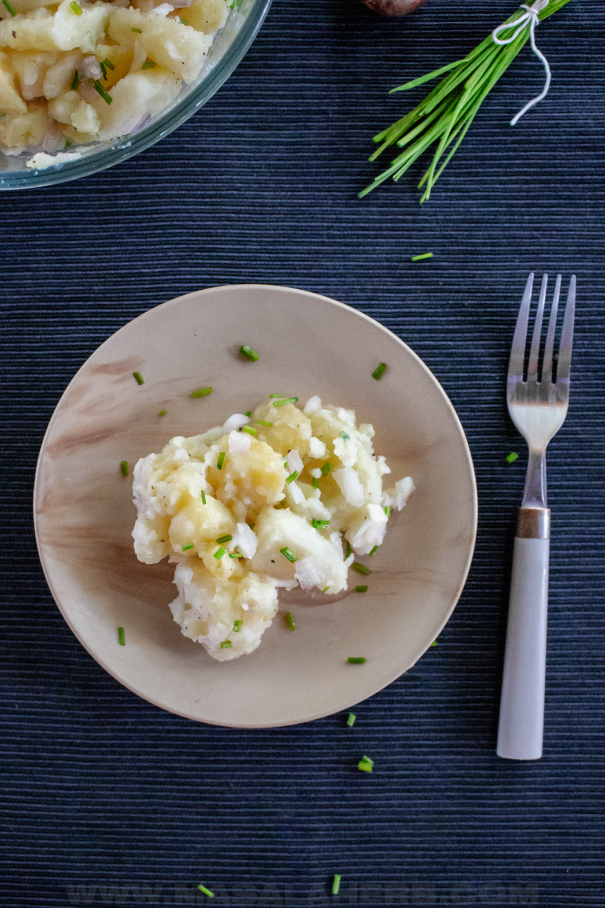 Bavarian Potato salad in a plate