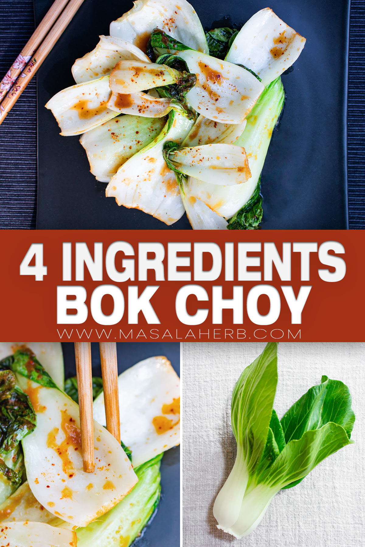 4 Ingredient Bok Choy Stir Fry Recipe pin picture