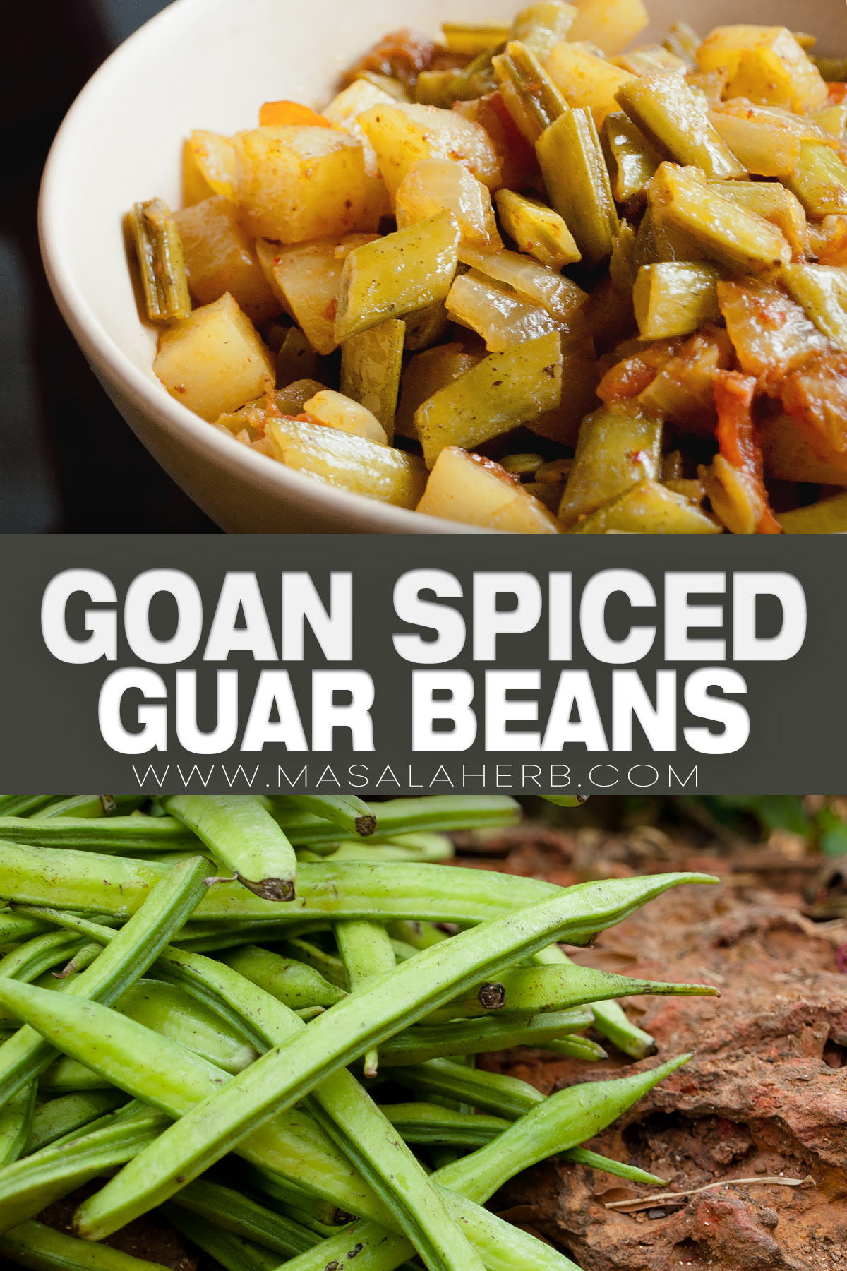 Goan Guar Beans Recipe pin picture