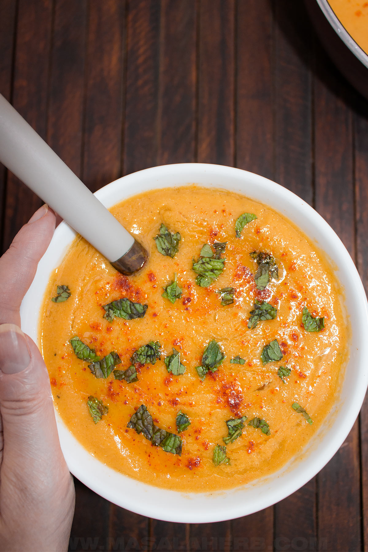 smooth red lentil soup