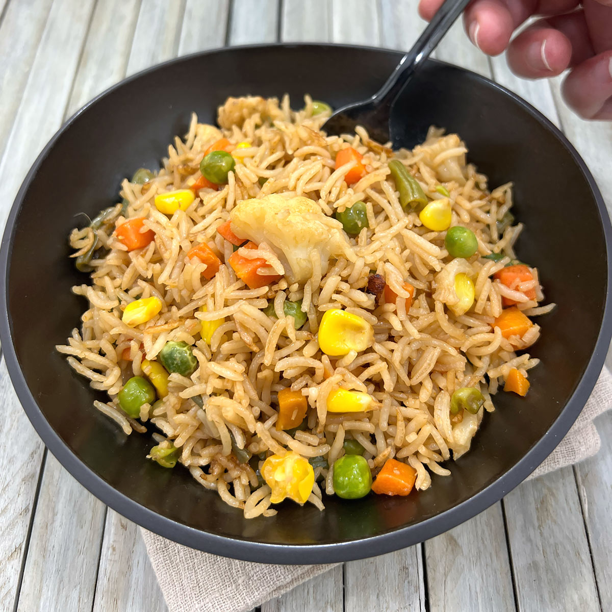 vegetables and fried rice