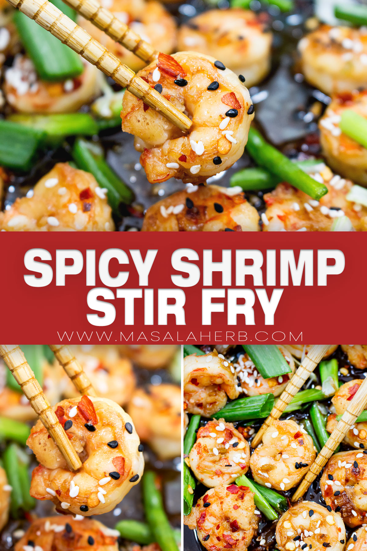 Spicy Shrimp Stir Fry Recipe pin picture