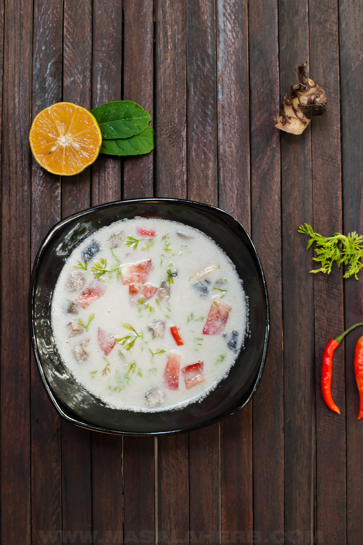 Thai coconut soup with chicken