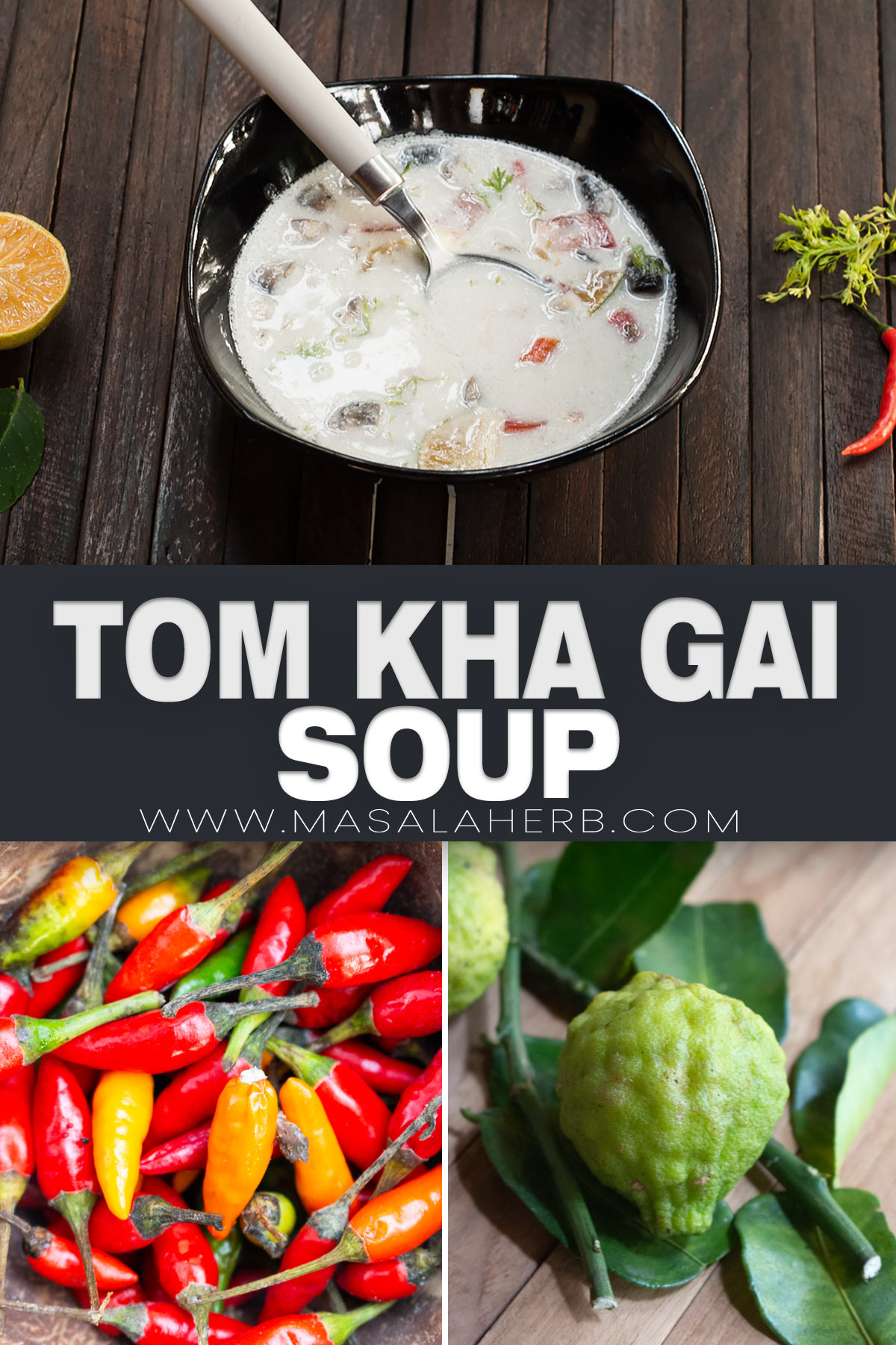 Tom Kha Gai Soup with fresh Ingredients pin picture