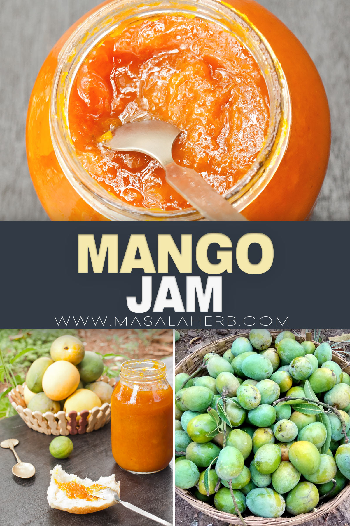French Mango Jam Recipe pin picture