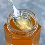 Elderflower jelly in a jar