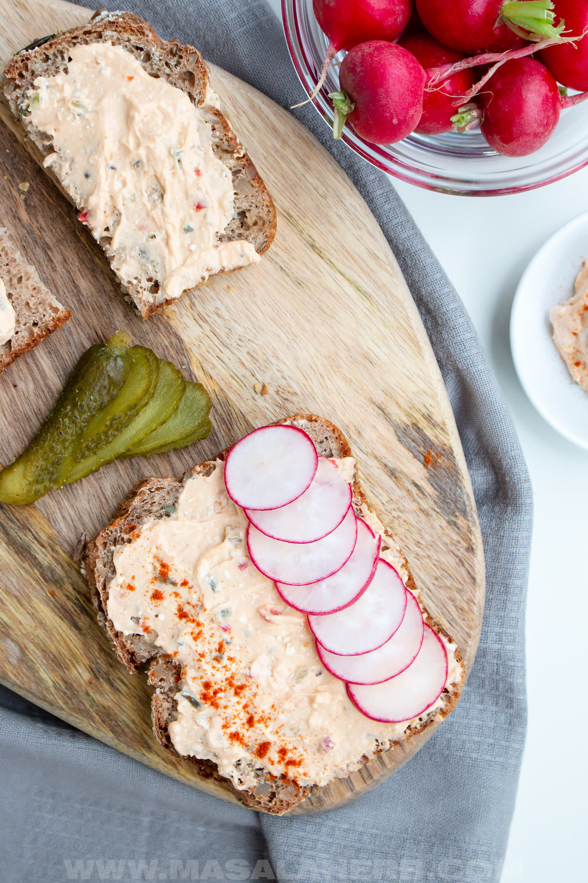 Liptauer with radish slices
