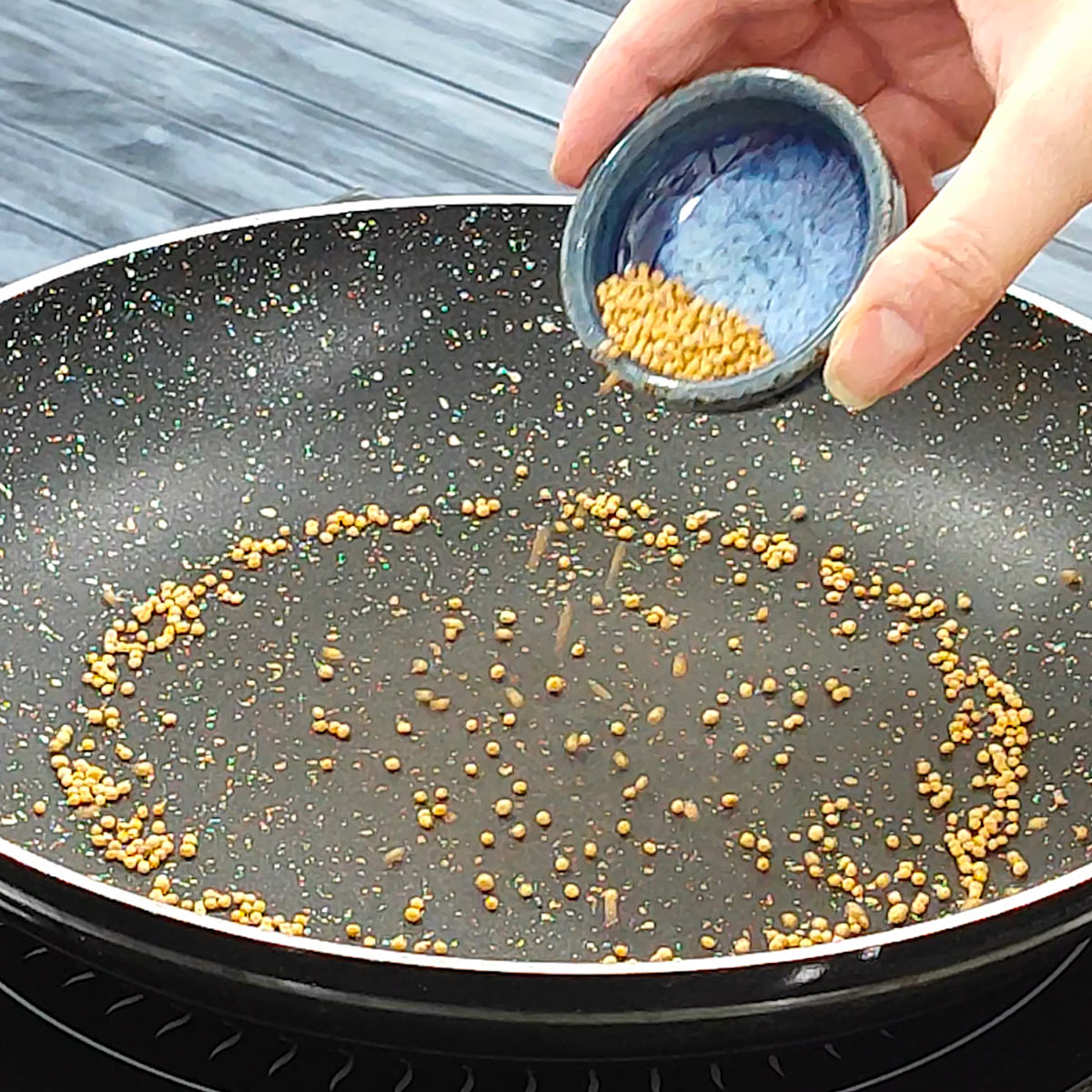 dry roast mustard seeds