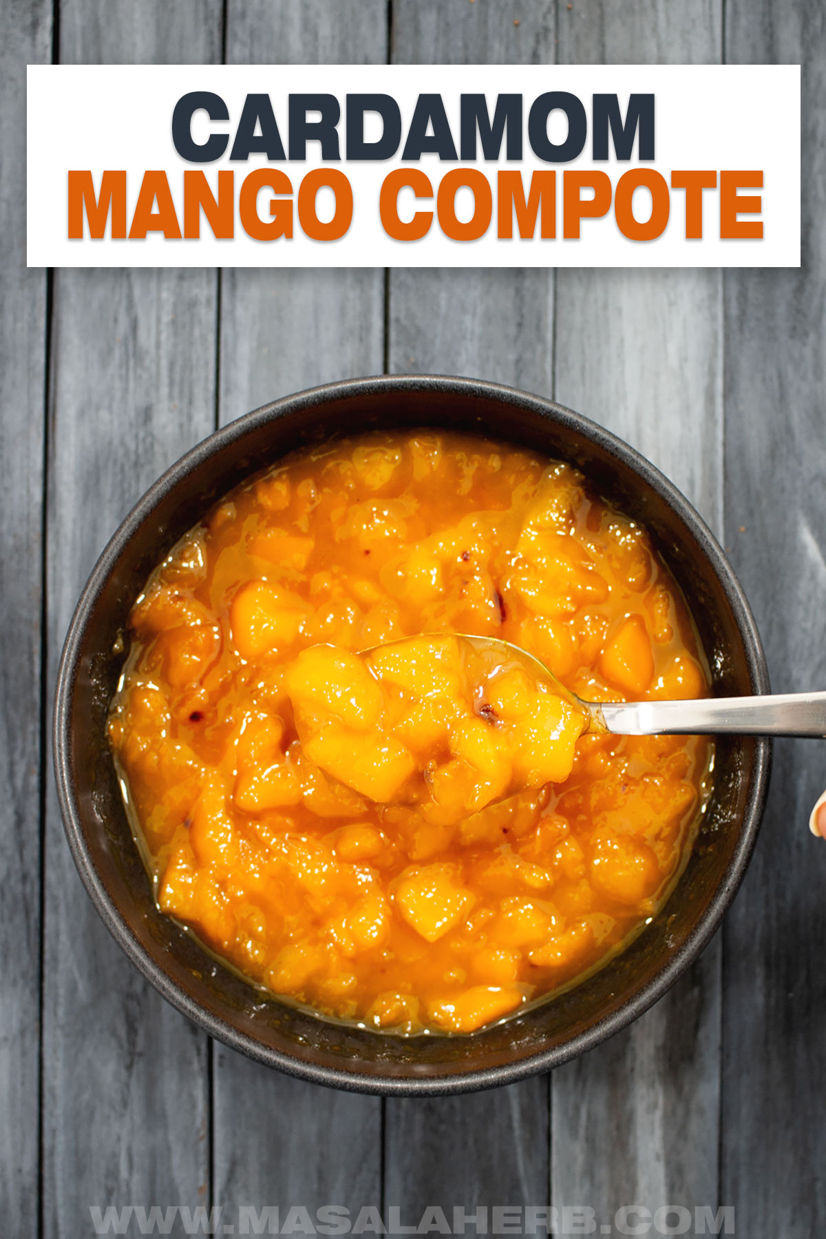 Cardamom Mango Compote Recipe cover image