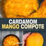 Cardamom Mango Compote Recipe pin picture