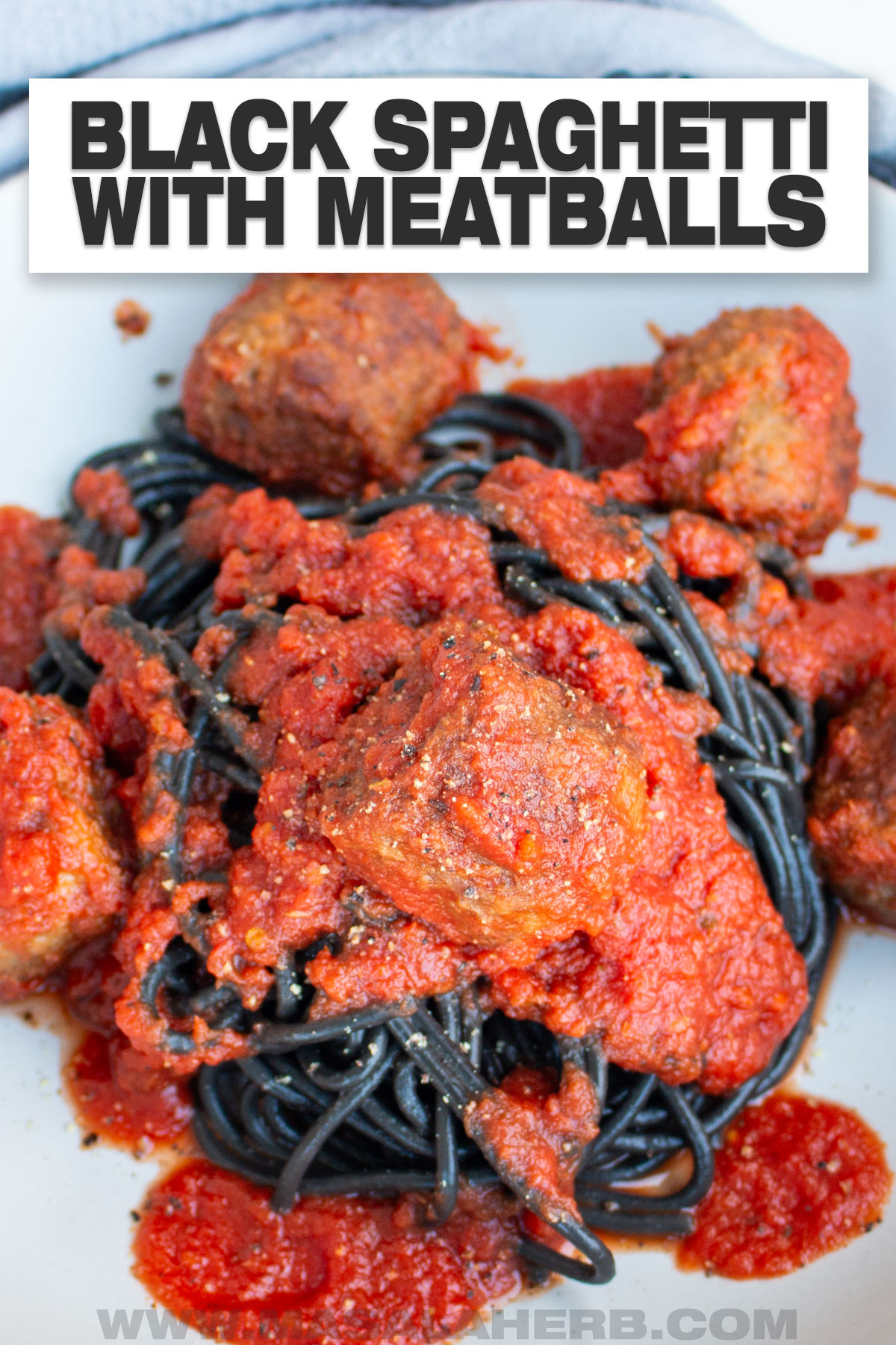 Black Spaghetti with Meatballs (Halloween Special) cover image
