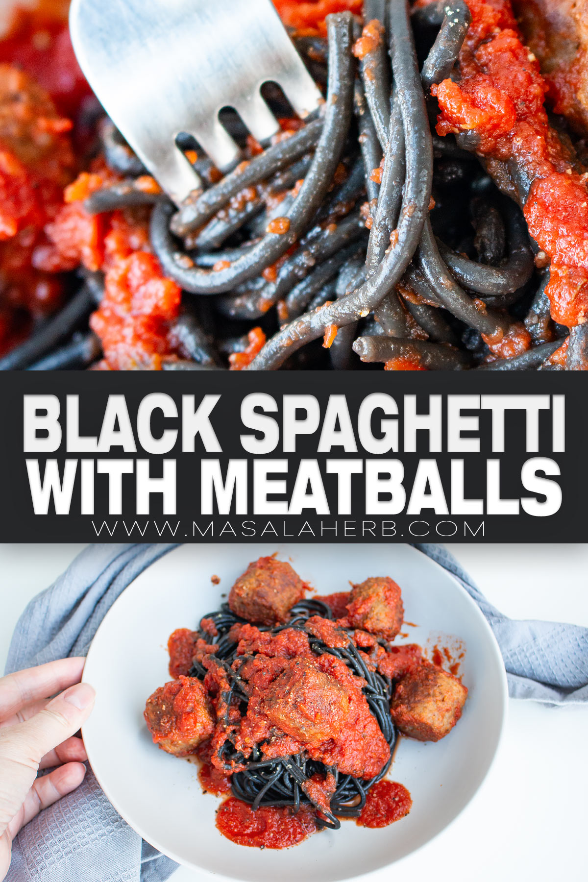 Black Spaghetti with Meatballs (Halloween Special) pin picture