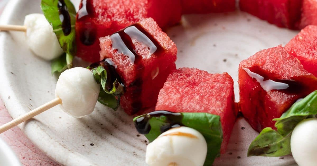 Watermelon Caprese Skewers