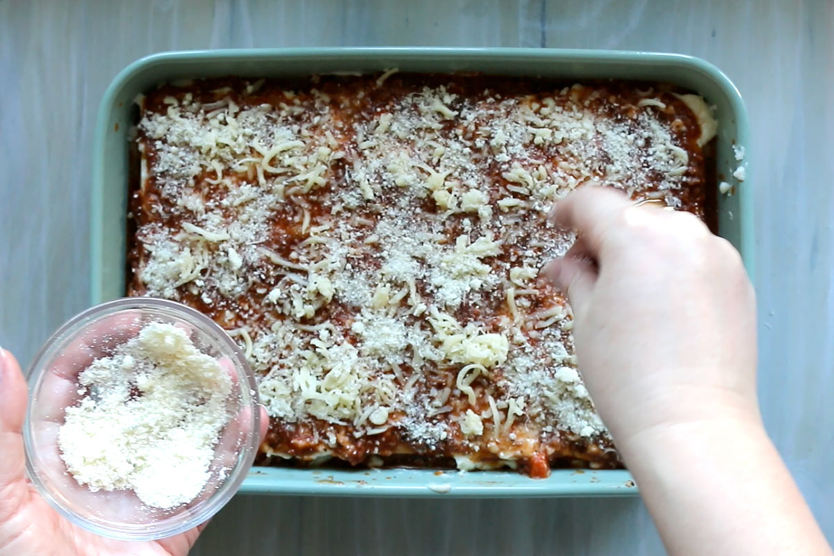 top with cheese