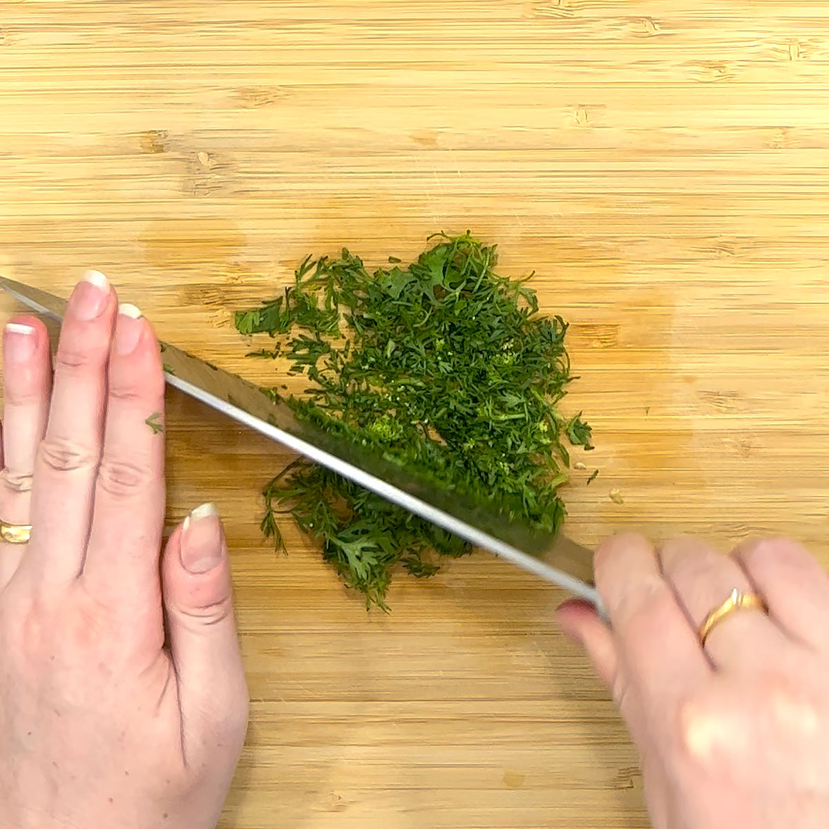 chop cilantro