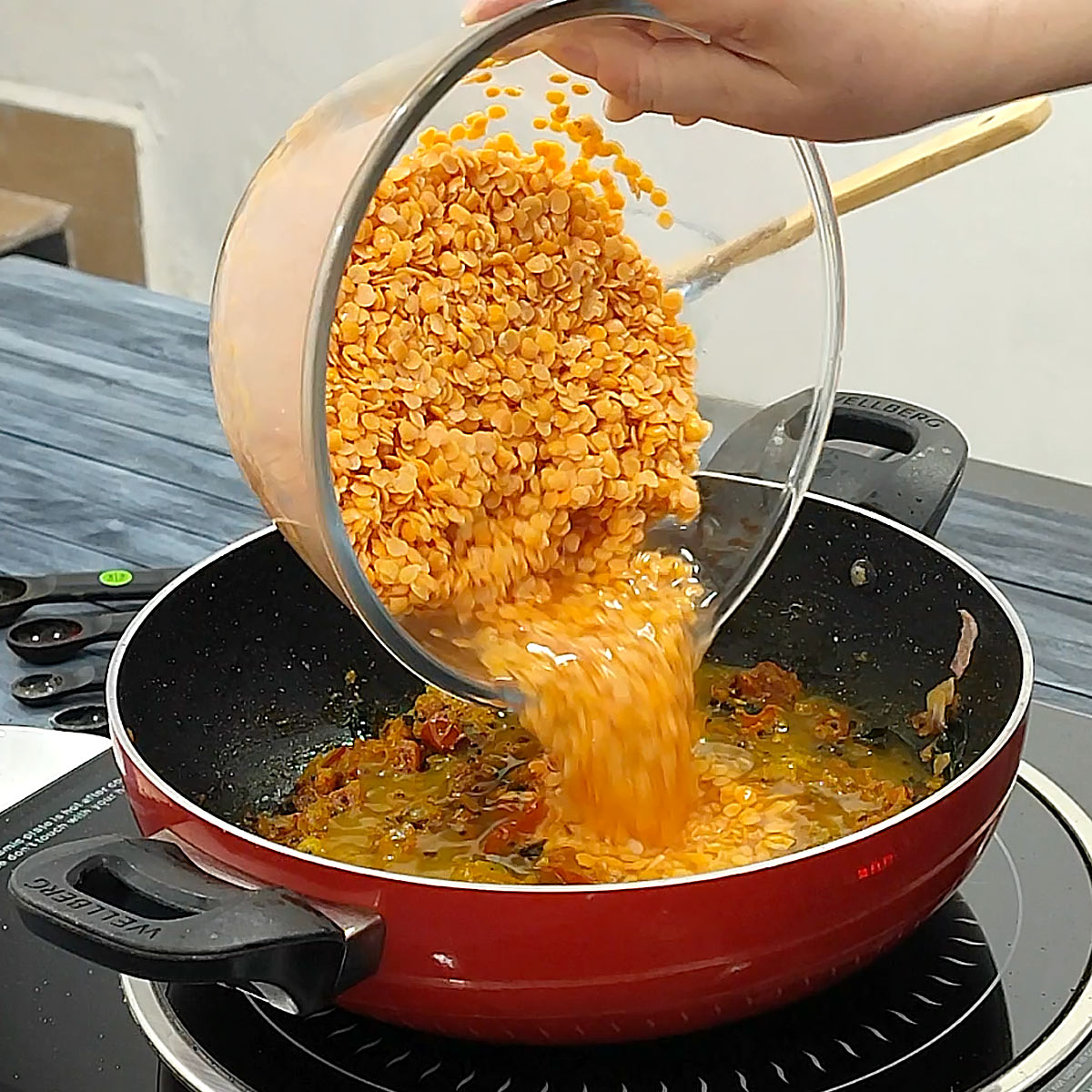 stir in lentils