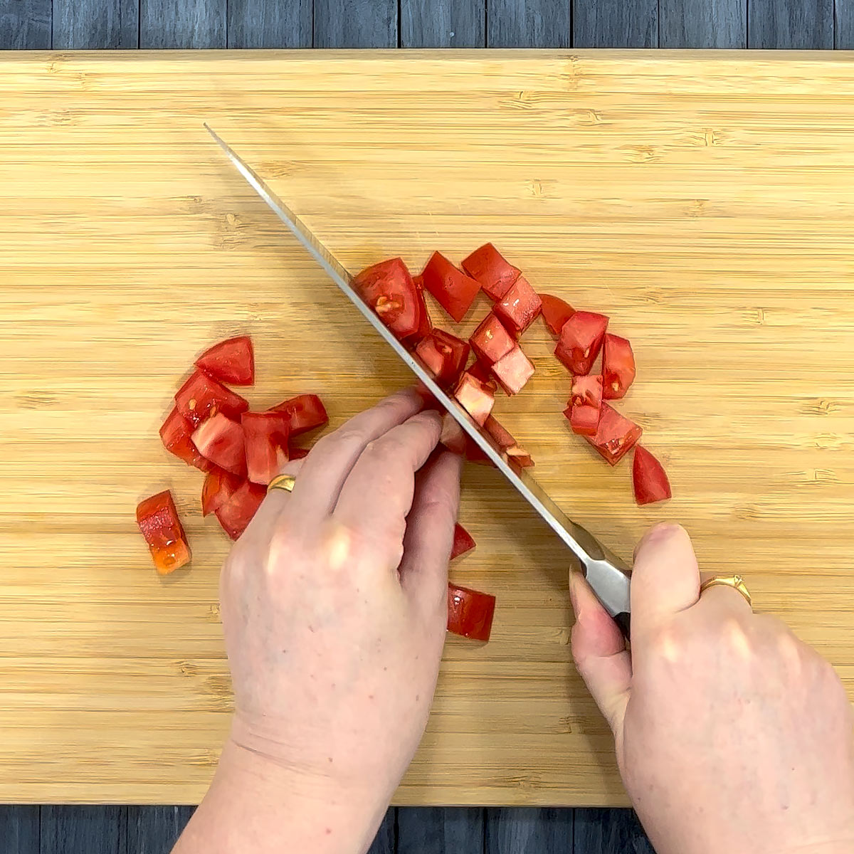 dice tomato