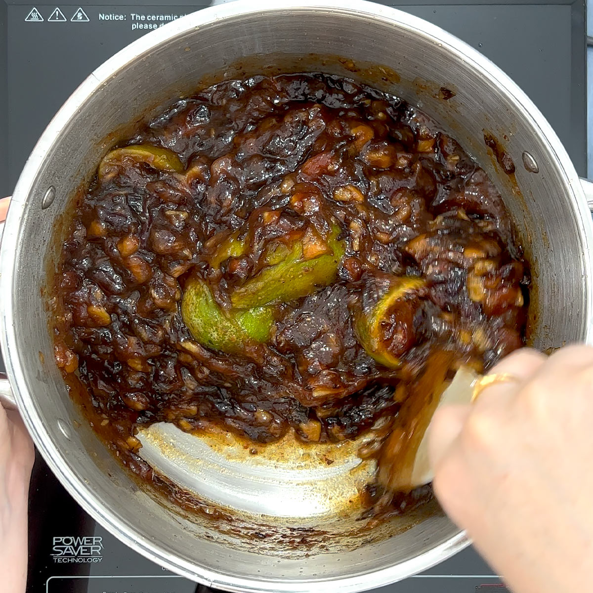stir jam while cooking it down