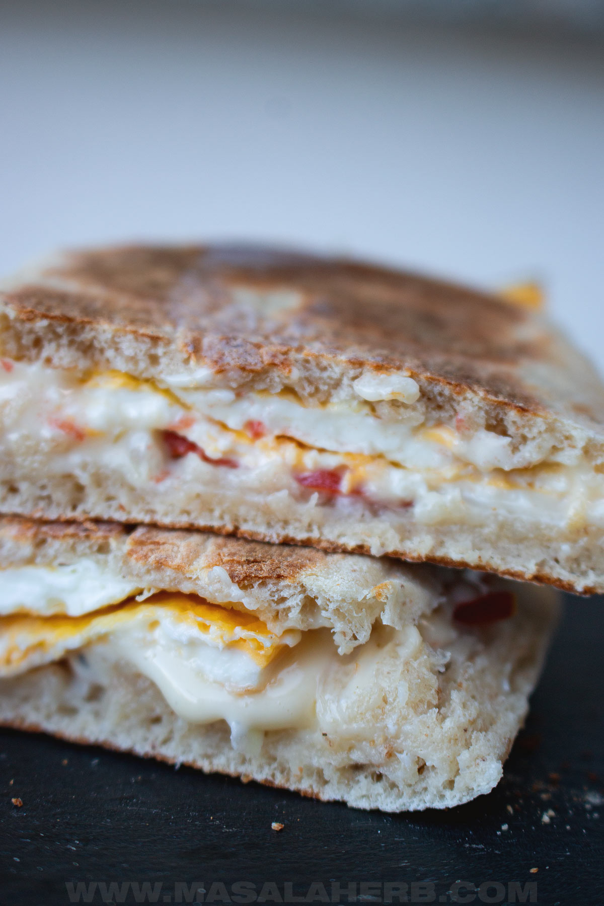 tomato egg cheese panini