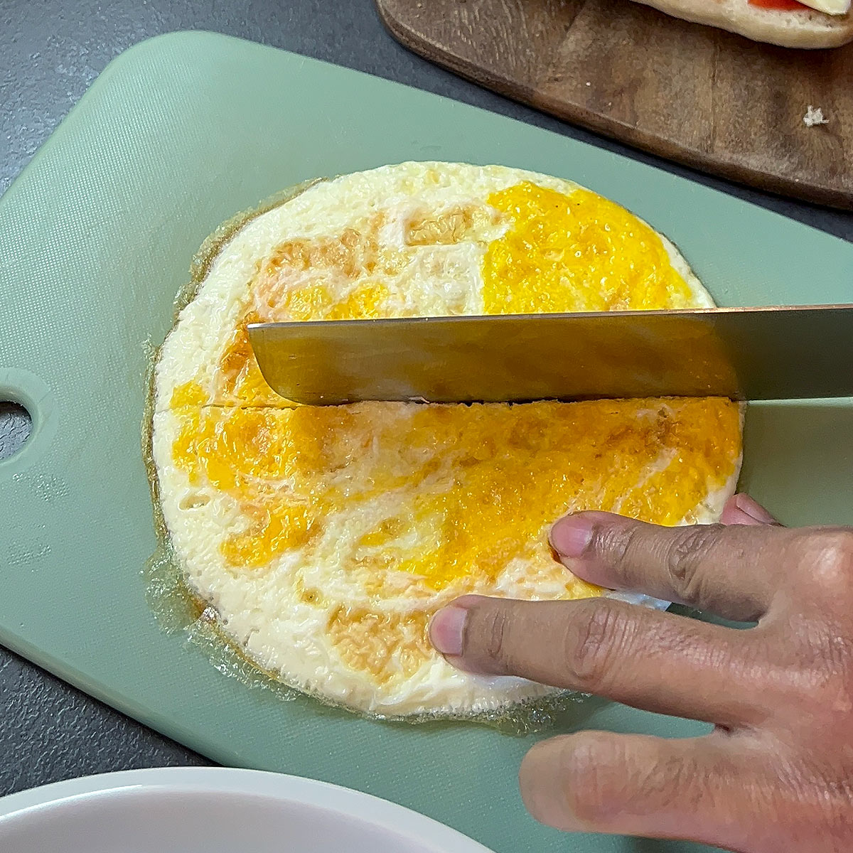 cut eggs in half