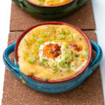 Polenta and egg baked