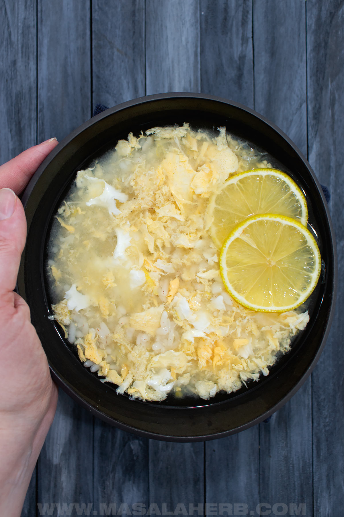 No-Oil Lemon Rice Egg Drop Soup