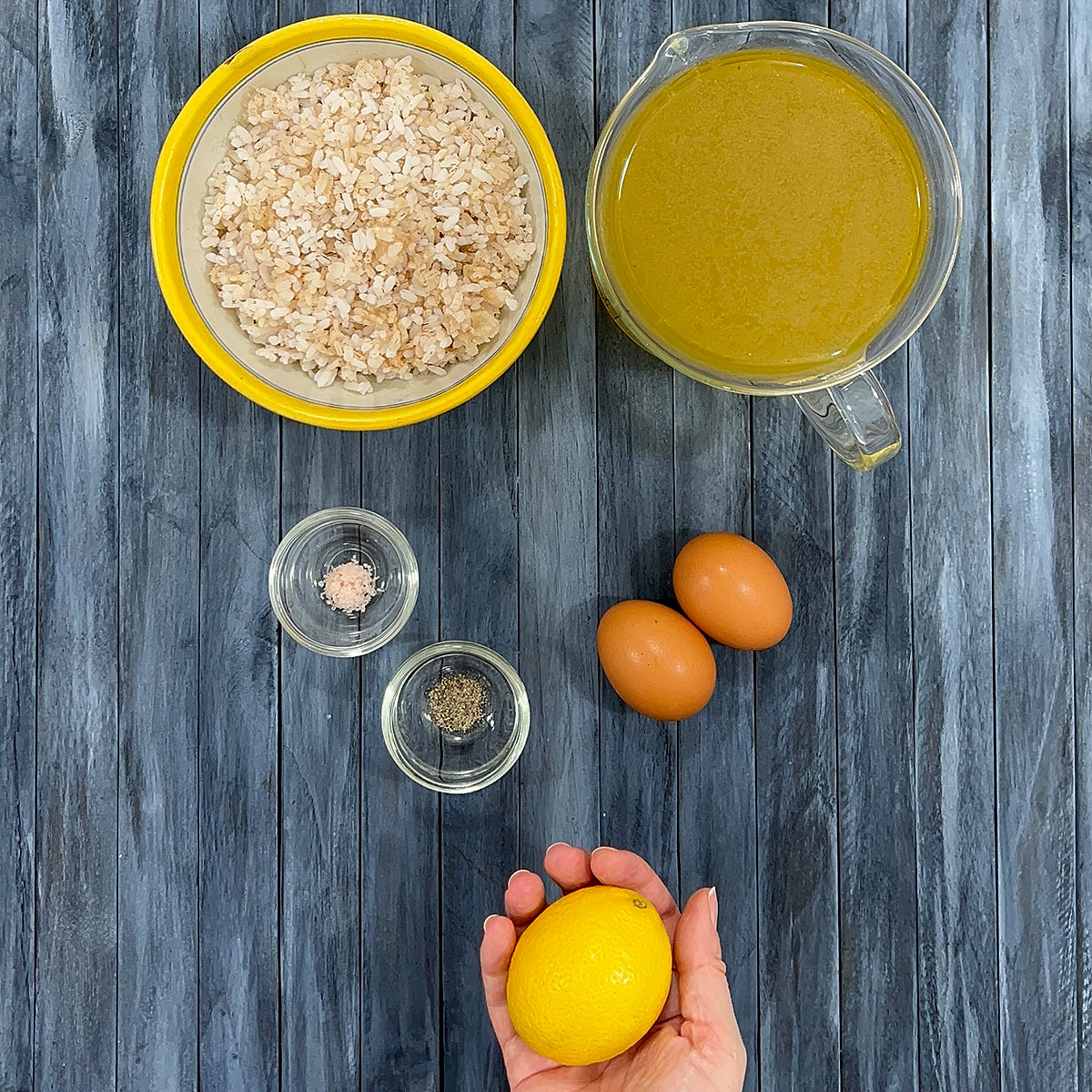 Lemon Rice Egg Drop Soup ingredients
