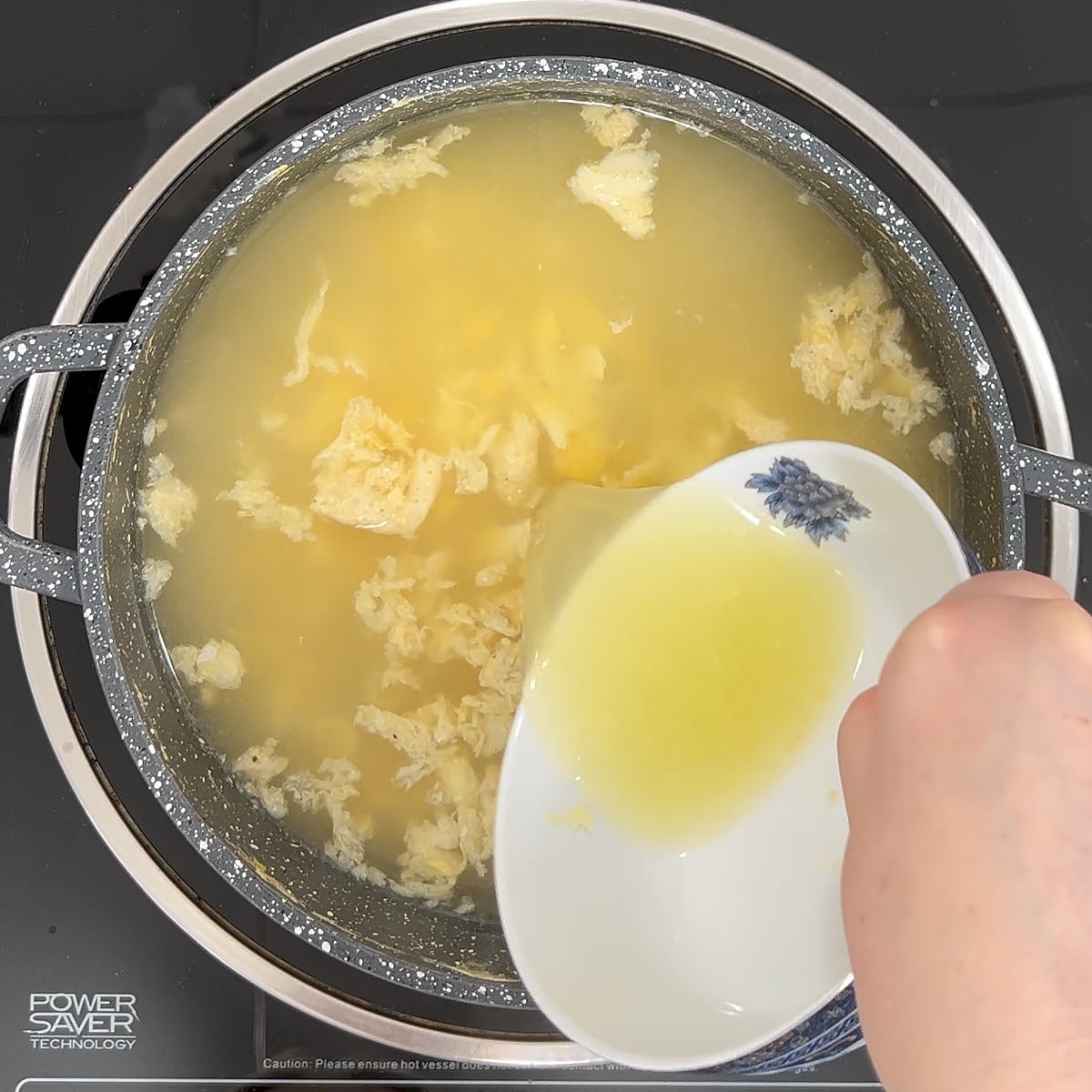 mix lemon juice into soup