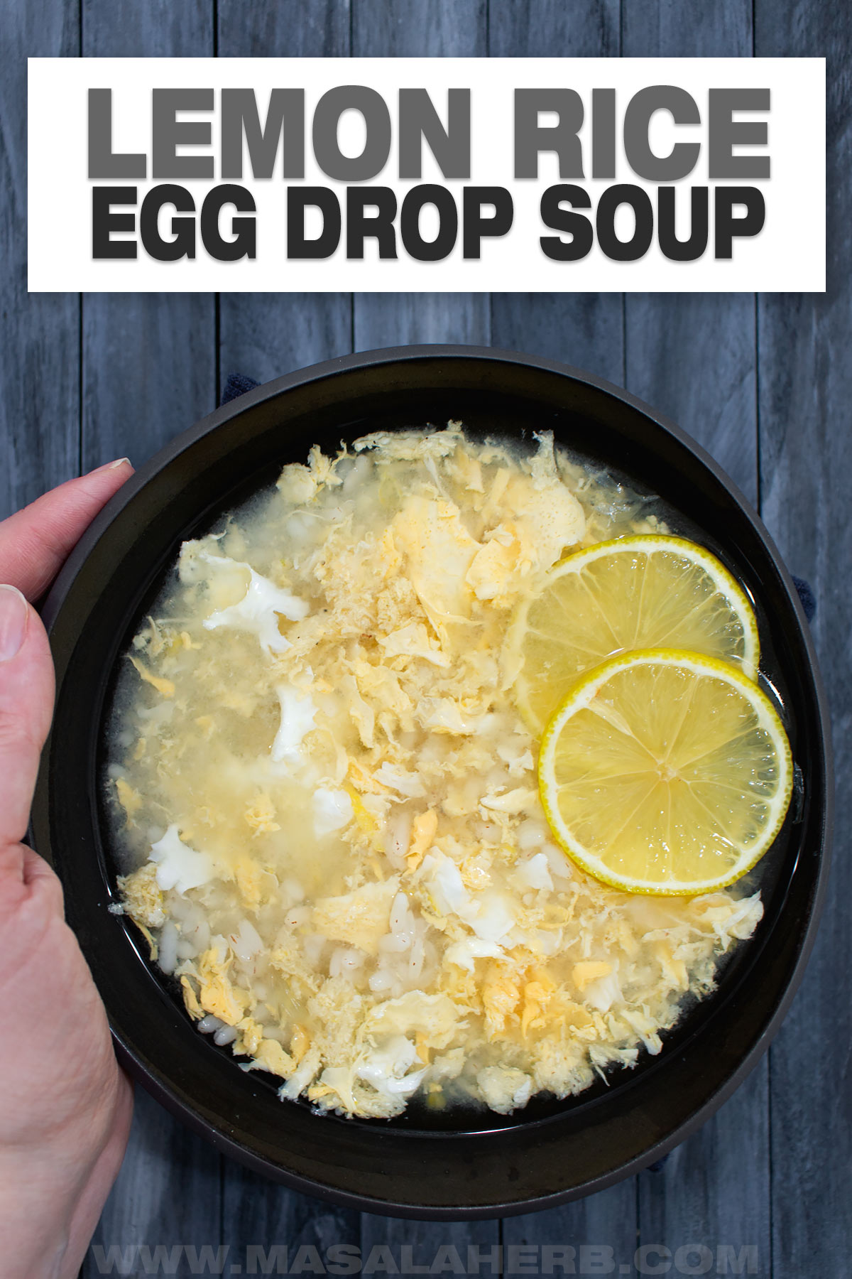 No-Oil Lemon Rice Egg Drop Soup cover