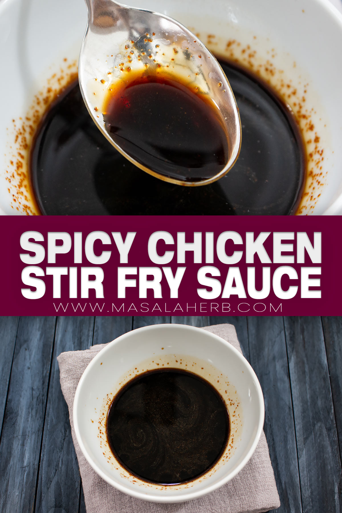 Spicy Chicken Stir Fry Sauce pin