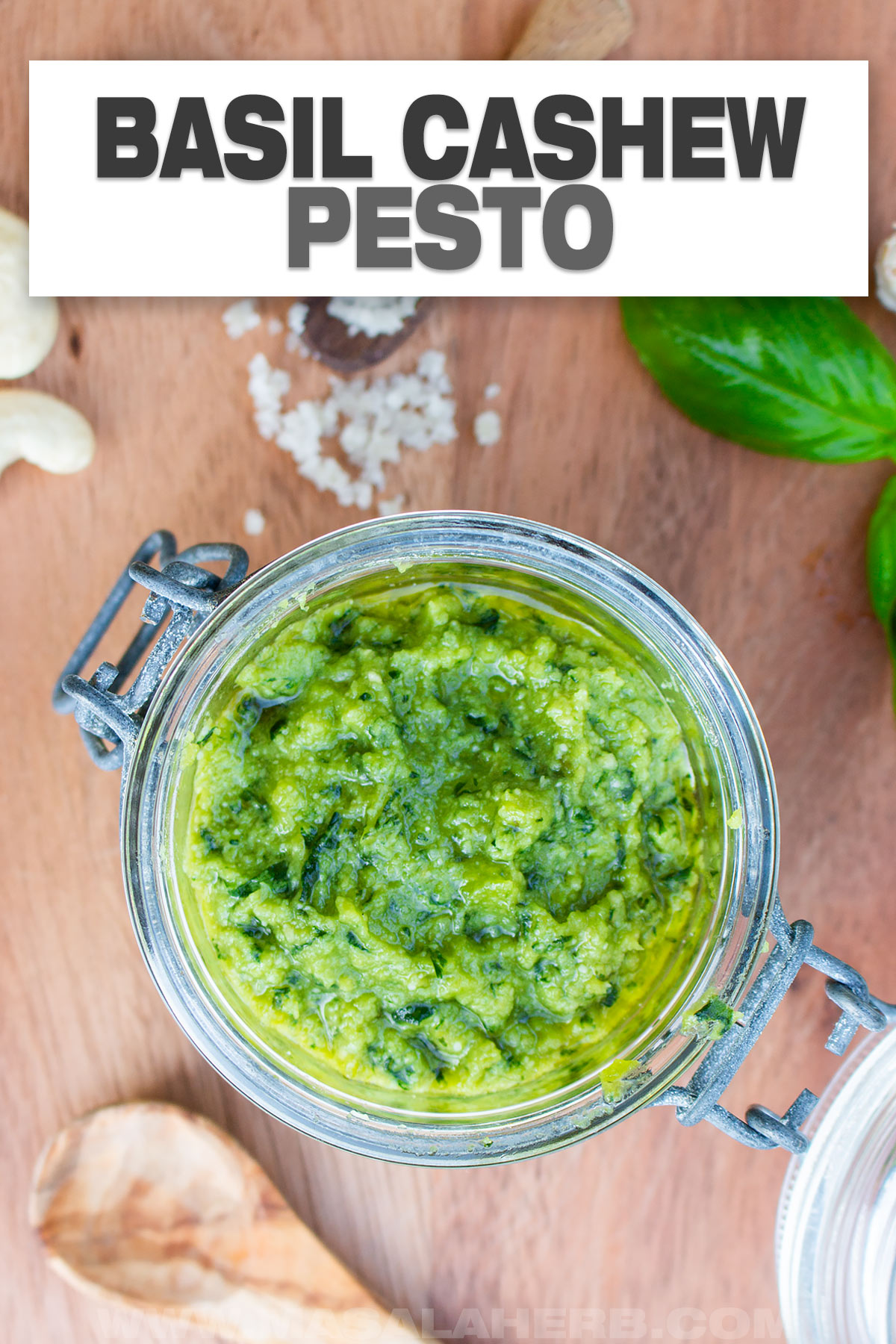 Basil Cashew Pesto Recipe cover