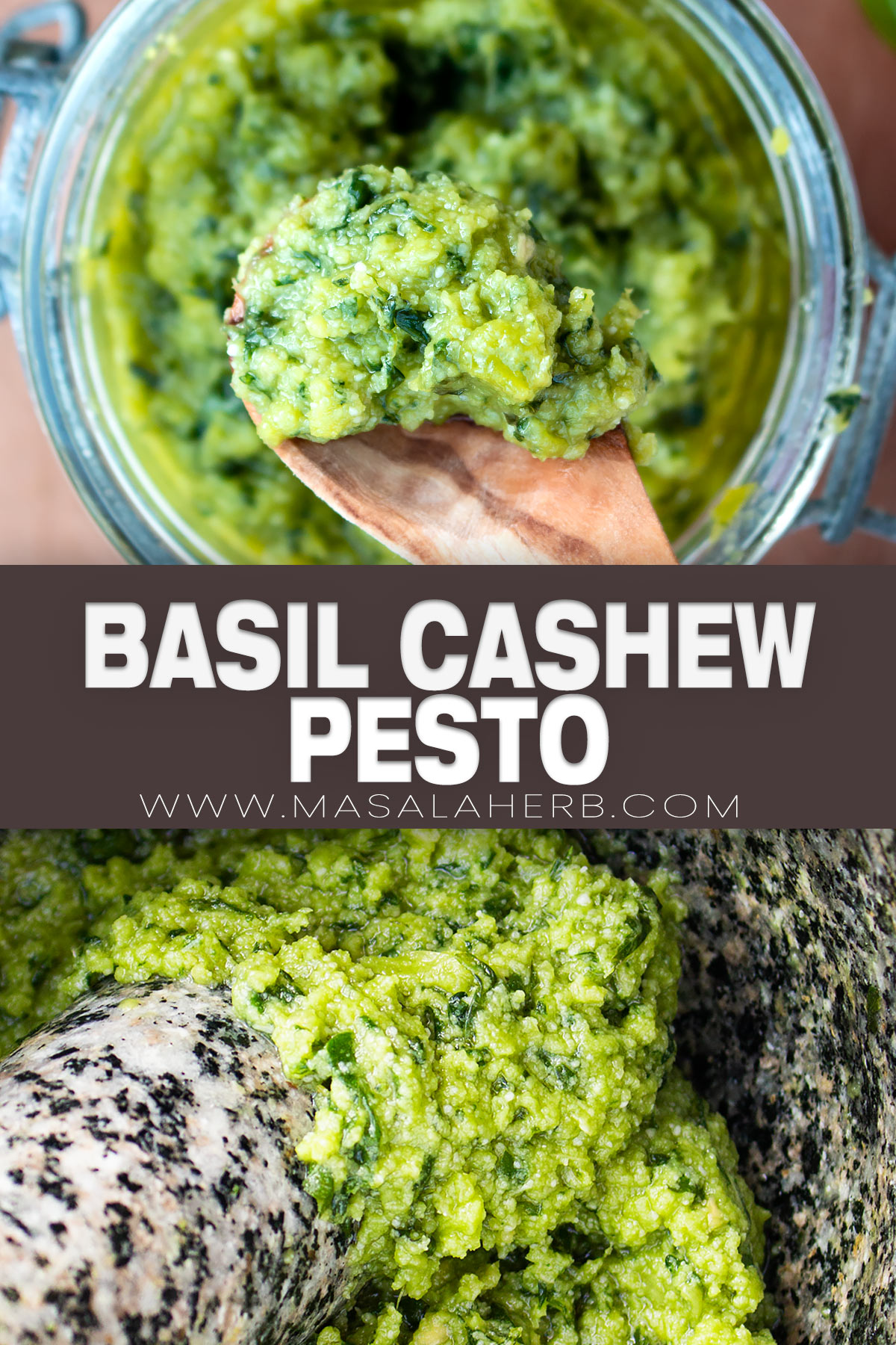 Basil Cashew Pesto Recipe pin