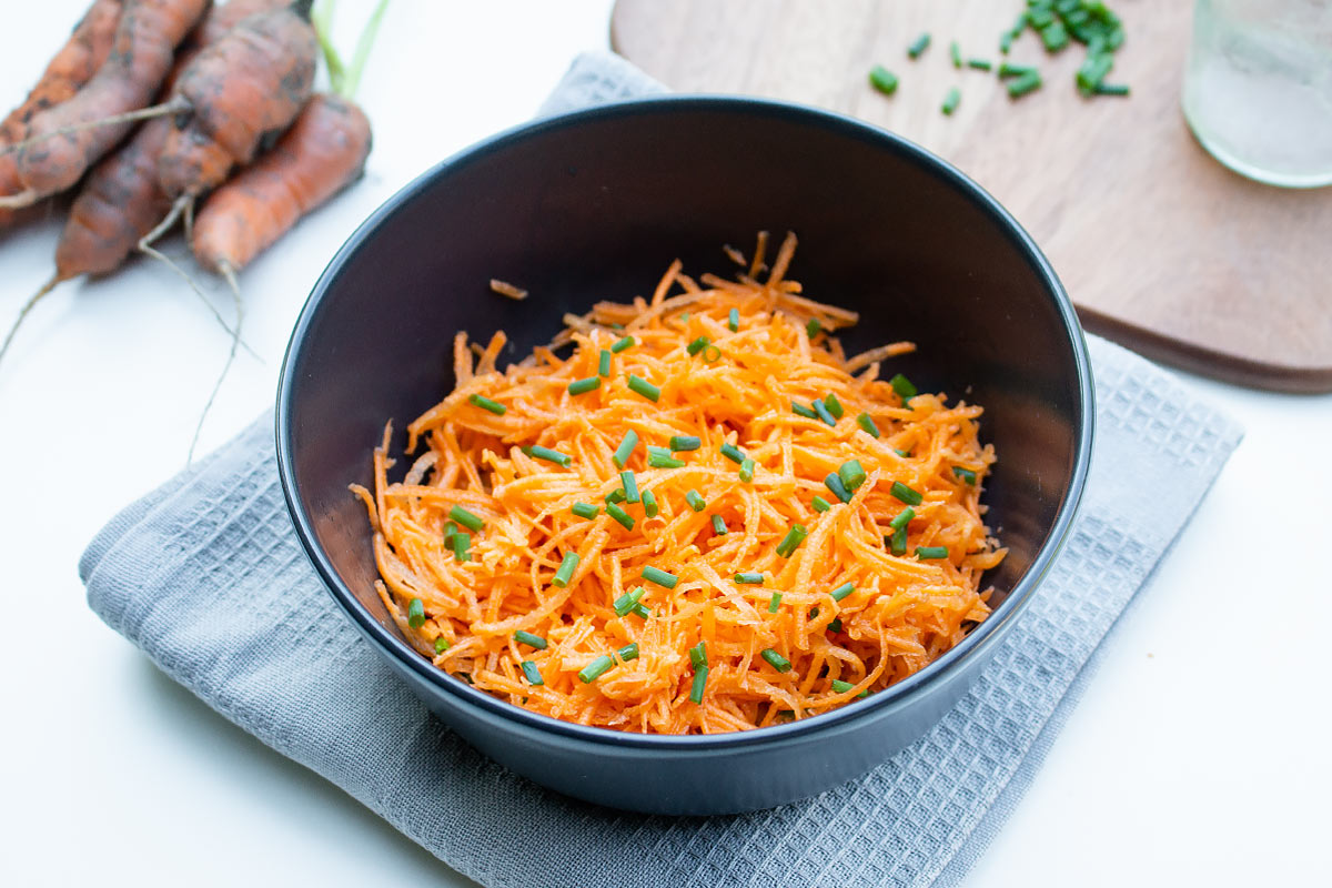 French Carrot Salad close up