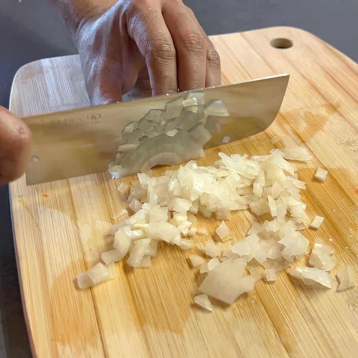 chop onions