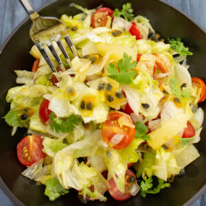 fresh passion fruit pineapple salad
