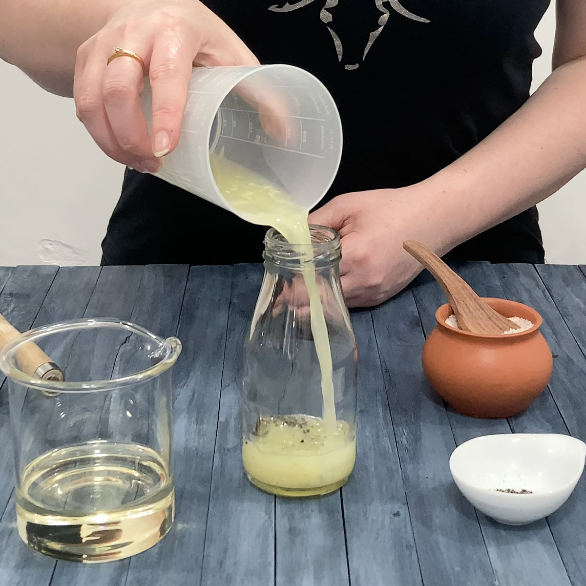 pour lemon juice