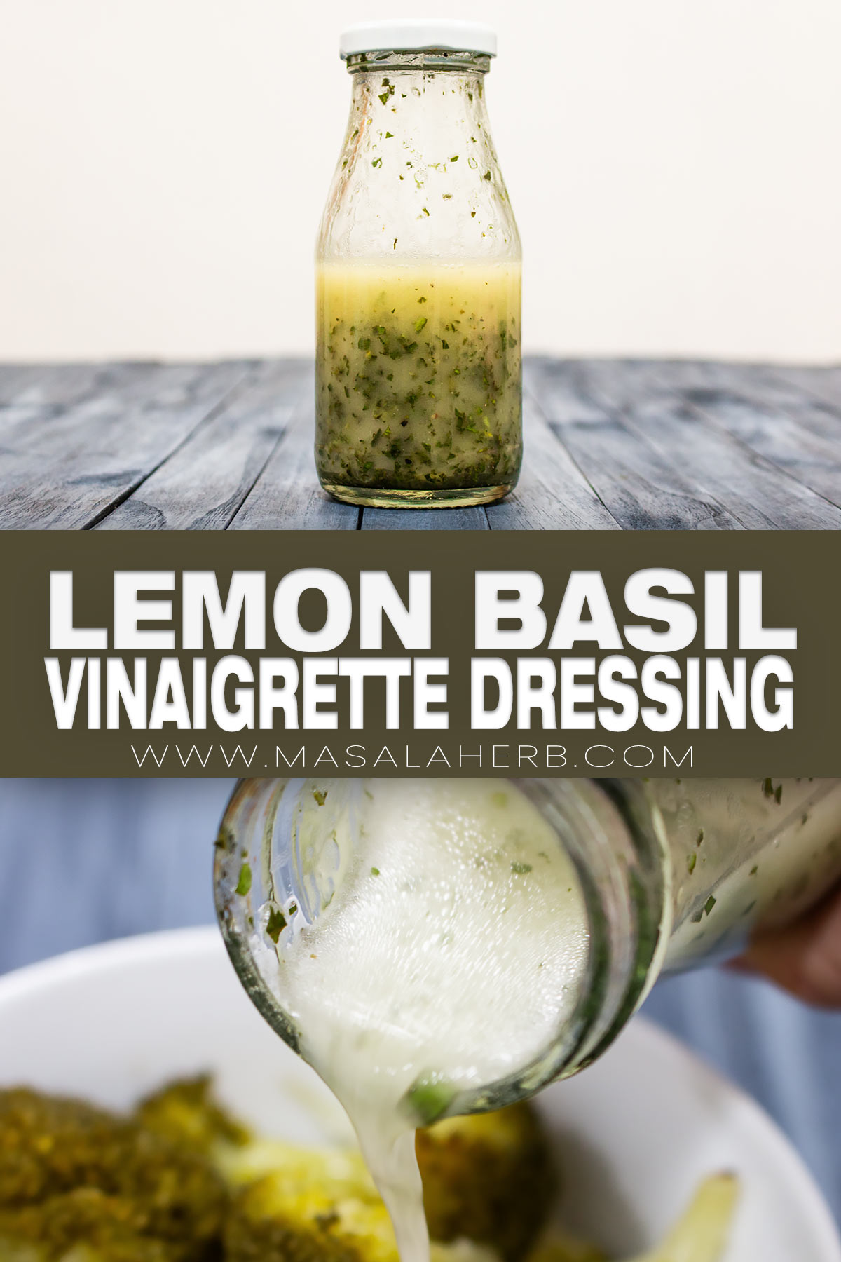 Lemon Basil Vinaigrette Dressing pin